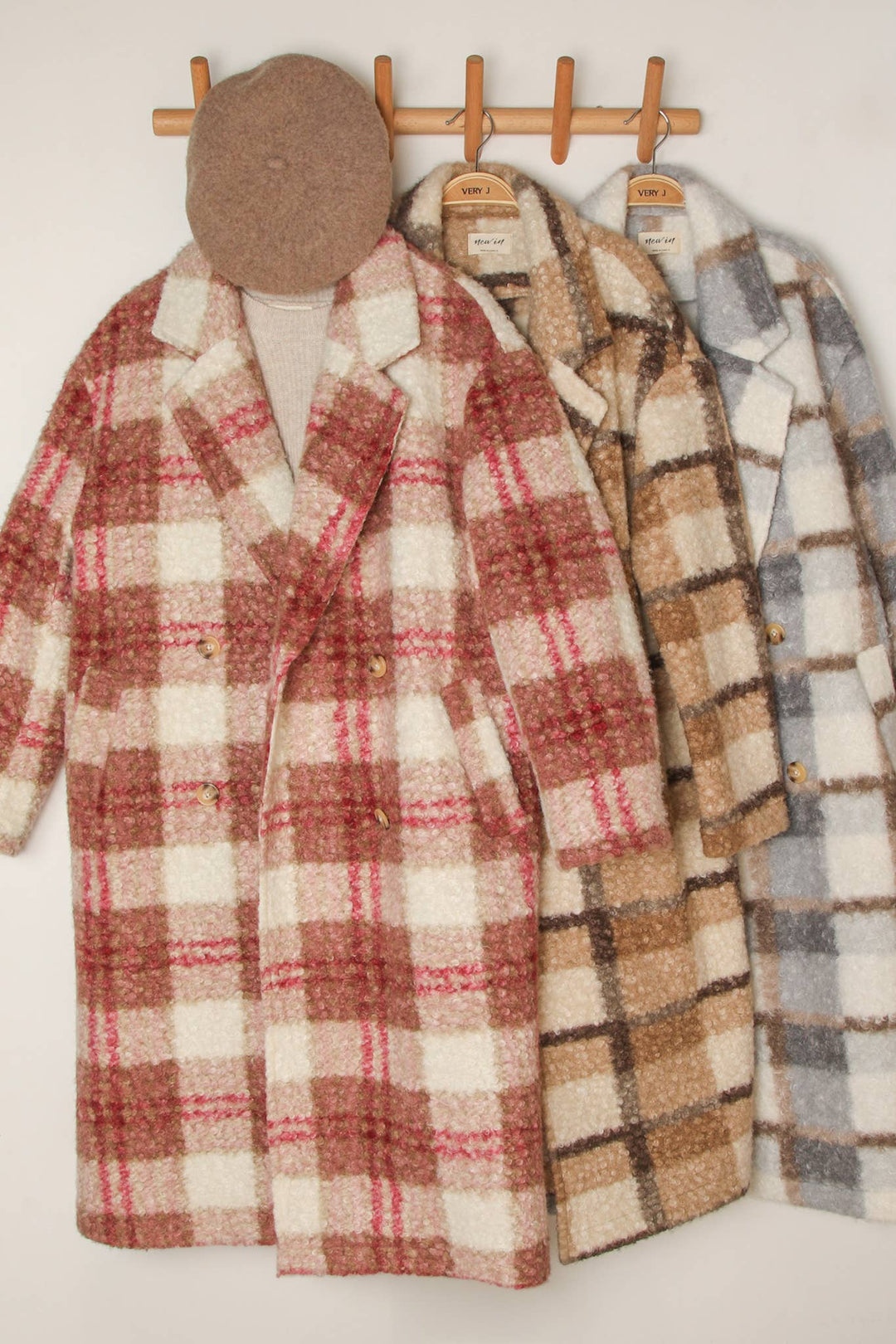 Oversized Plaid Soft Fuzzy Button Down Long Coat